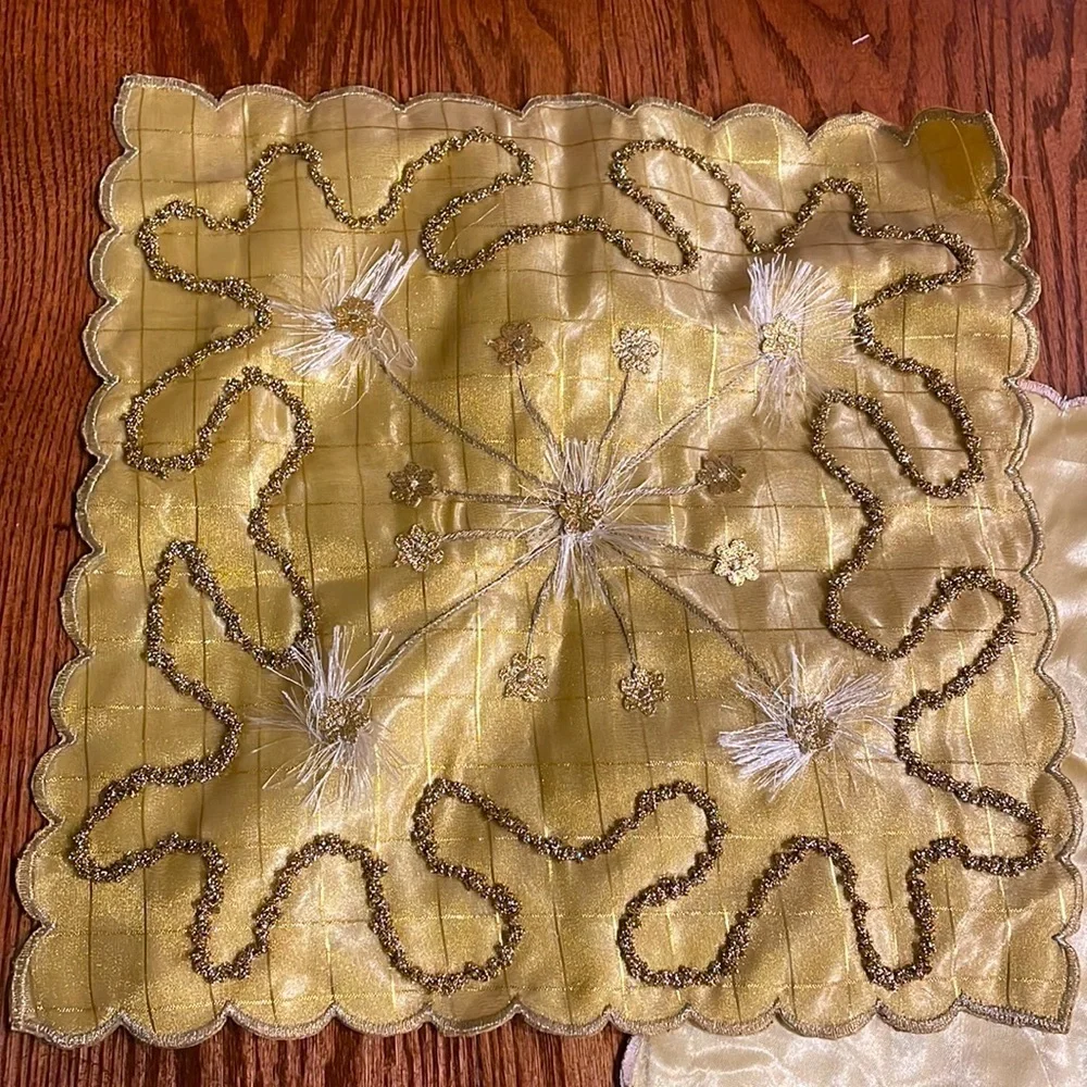 Golden shimmer decor pillow cases jackets zippered  set of 2 textured set of 2
